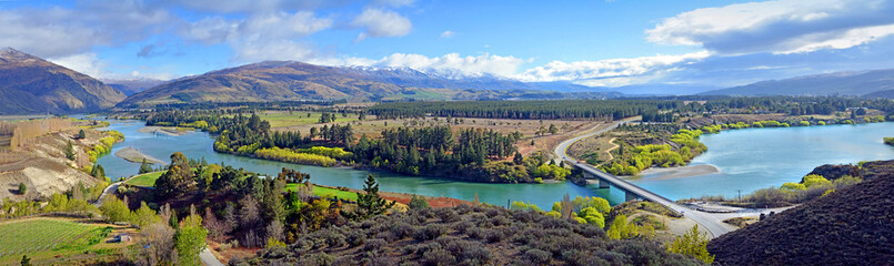 Panoramic View of the Kawarau River, Otago, New Zealand