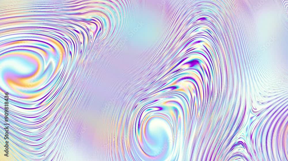 Poster abstract colorful background - metallic undulating liquid reflecting vibrant surface. 4k looped vide