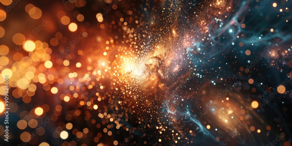 Aufkleber 3d rendering of the mesmerizing universe perspective