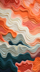 Digital paper sculptures mountains wave abstract graphic poster background