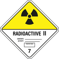 Fototapeta premium Radioactive sign. Hazardous material sign.