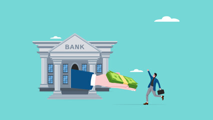 business loan, Bank offer money loans for business capital with an agreement, restore business financial stability using bank loans, business owner receives a business capital loan from the bank
