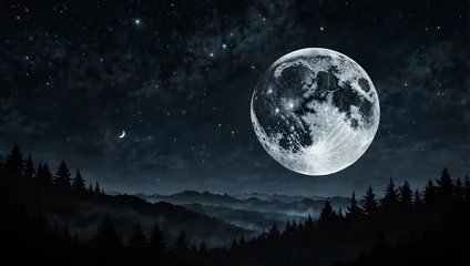 full moon rising