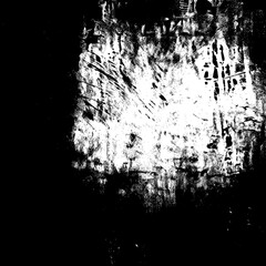 Vintage Dark Grunge Texture with Abstract Brushstrokes - Retro Distress Background