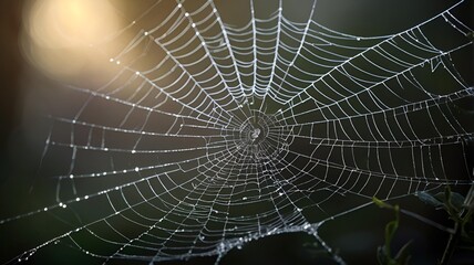 Dew-covered Spiderweb