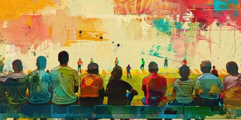 Fototapeta premium Football Fans Cheering in a Stadium