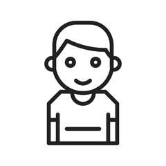 Boy Standing icon vector image.Suitable for use on web apps, mobile apps and print media.