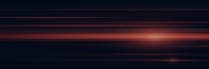 
Red lines of light. Laser horizontal speed beams.