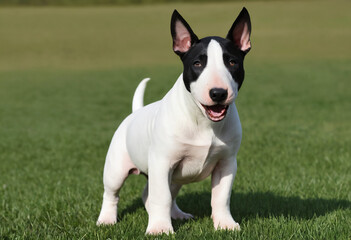 Cachorro divertido de Bull Terrier
