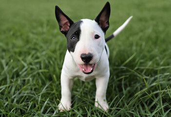 Cachorro divertido de Bull Terrier