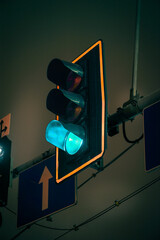 traffic light on the street in Wroclaw