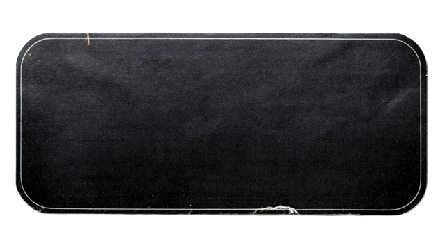 black sticker paper rectangle isolated on white background