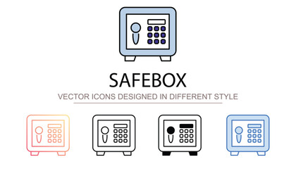 Safebox icon design with white background stock illustration