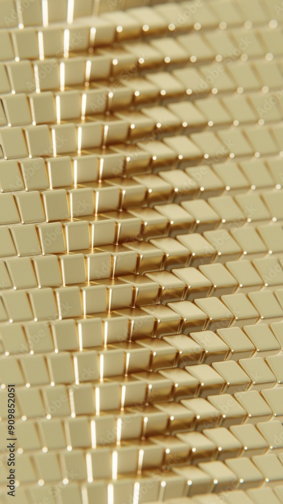 Poster Abstract Golden Pattern with Colorful Light Reflections