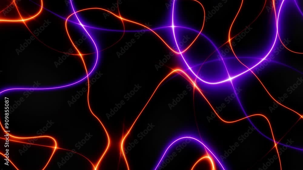 Poster blue energy light strings or waves background with flares and backlighting. usable as future modern 