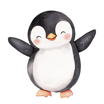 recommend clip art: cute penguin, bird,l Cartoon watercolor Clip Art