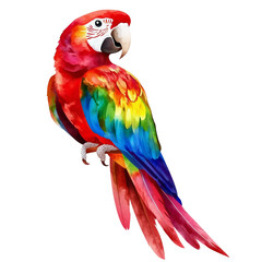 Obraz premium cute parrot Cartoon watercolor Clip Art