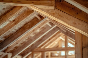 Rustic Wooden Frame House in Natural Light