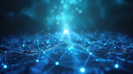 Obraz premium Abstract Blue Network Background