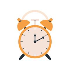 Alarm clock flat illustration