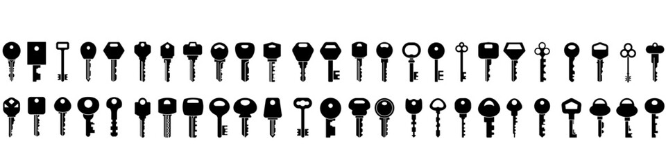 Key icon vector set. access illustration sign collection. close symbol. Lock logo.