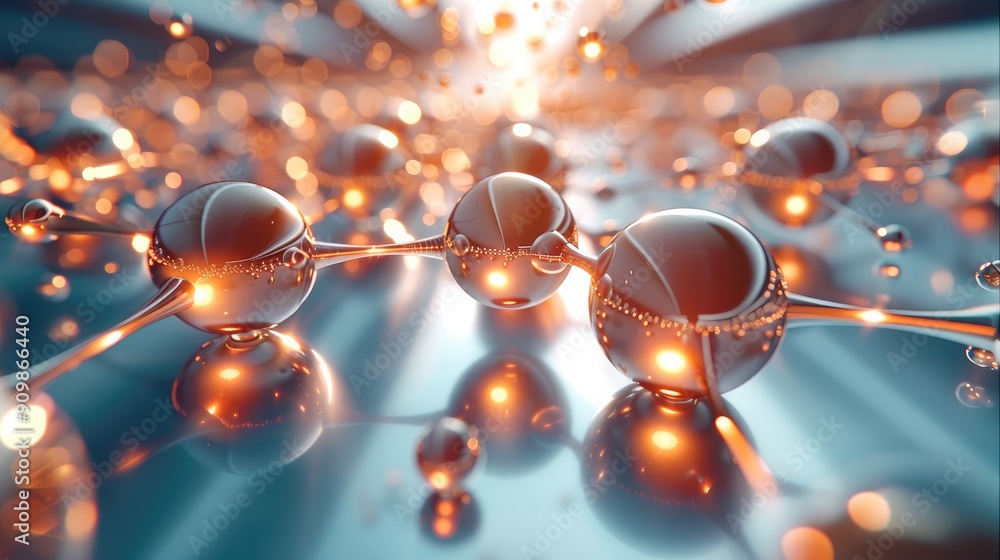Aufkleber There are some copper atoms in between the two layers of two-dimensional atomic material. Generative AI.
