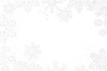 Custom blinds with your photo white snowflakes border frame isolated on white or transparent png