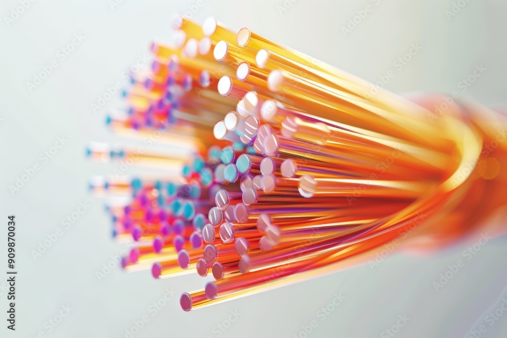 Poster close-up view of multiple colorful wires