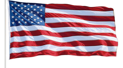 Obraz premium American flag isolated with no background png, generative ai