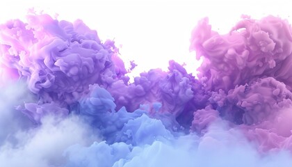 Fototapeta premium Abstract Purple Fog and Pink Smoke with Gradient Effect on White Background
