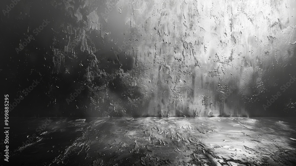 Aufkleber dynamic black and white abstract background with waterfall effect and reflective surface