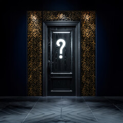 Question Mark Door Sign Mystery Riddle