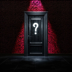 Question Mark Door Sign Mystery Riddle
