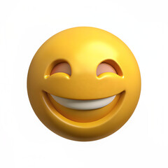 Fototapeta premium 3d smiley face, smile, face, emoticon, happy, icon, vector, cartoon, symbol, illustration, emotion, yellow, happiness, expression
