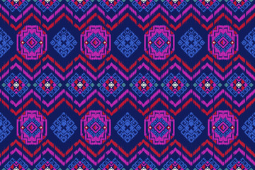 Geometric with triangle ethnic seamless pattern. abstract illustration. design for geometric pattern wallpaper. Tribal ethnic vector texture. Aztec style. Folk embroidery. Indian, Scandinavian, Africa