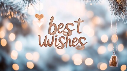 Colorful fashionable best wishes inscription. best wishes greetings concept. Background or banner for cards, websites with best wishes greetings.