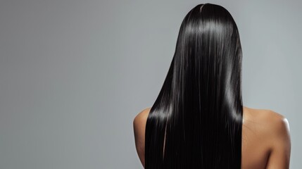 Woman with Long Black Hair