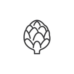 Artichoke line icon