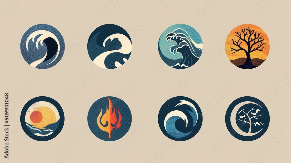 Poster a logo design process from sketch to final digital version.