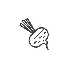 Turnip vegetable line icon