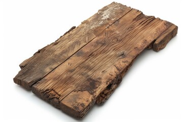 Fototapeta premium Rough wooden plank cut out, ai