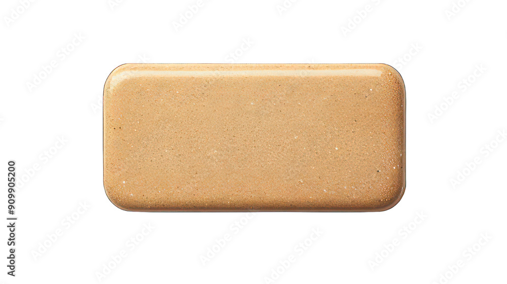 Poster sand rectangle button isolated on white created with generative ai