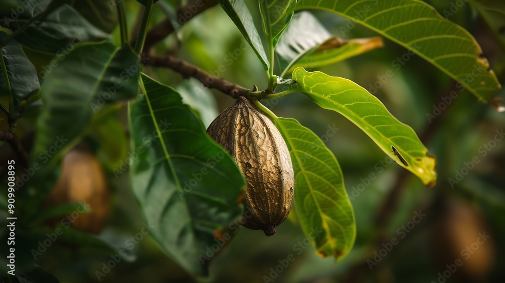 Aufkleber nutmeg is a plant in the form of a tree that originates from the banda islands maluku the fruit is o