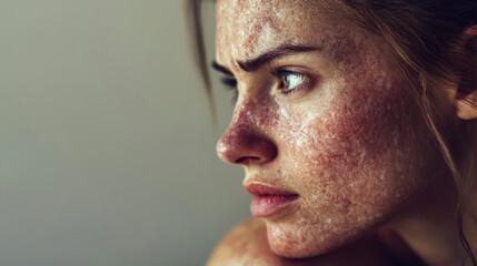 Obraz premium World Psoriasis Day. skin problems. skin disease. psoriasis.