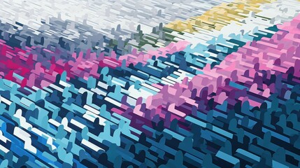 Obraz premium Abstract Blue and Pink Shapes: An Artful Composition