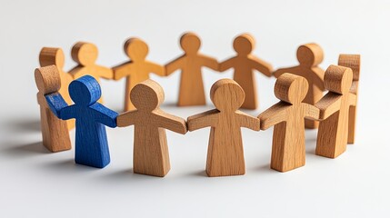 Team Dynamics Illustrated with Interconnected Figures