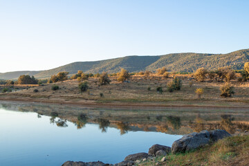 water, sunset, sky, landscape, lake, sunrise, sea, nature, reflection, clouds, sun, ocean, cloud, river, beach, coast, horizon, mountain, mountains, morning, orange, blue, panorama, summer, view
