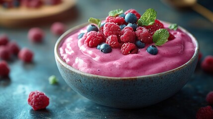 Basic sketch of a smoothie bowl with a smartphone, [Nutritious Snack], [Online Sharing], No logo, No Trademark, No text, minimal concept with copy space for stock photo