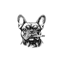 French Bulldog Smoke svg