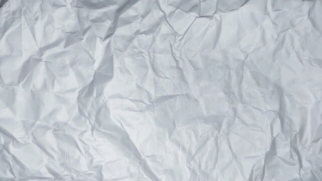Blank white paper crumpled with texture animation for different backgrounds